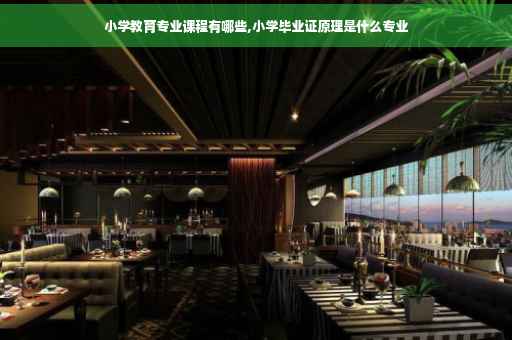 小学教育专业课程有哪些,小学毕业证原理是什么专业