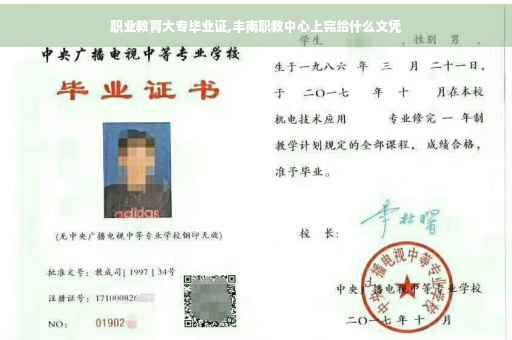 职业教育大专毕业证,丰南职教中心上完给什么文凭