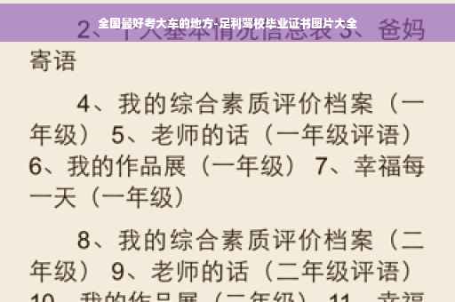 全国最好考大车的地方-足利驾校毕业证书图片大全