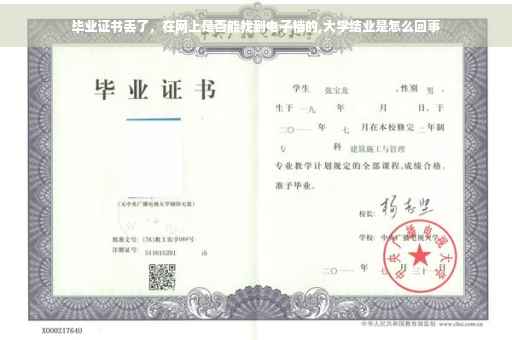 毕业证书丢了，在网上是否能找到电子档的,大学结业是怎么回事
