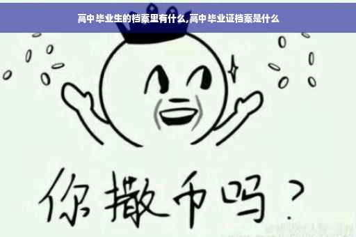高中毕业生的档案里有什么,高中毕业证档案是什么