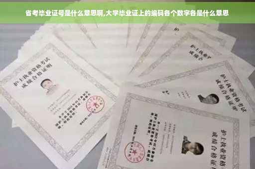 省考毕业证号是什么意思啊,大学毕业证上的编码各个数字各是什么意思
