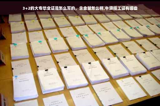 3+2的大专毕业证是怎么写的，含金量怎么样,中级技工证有哪些
