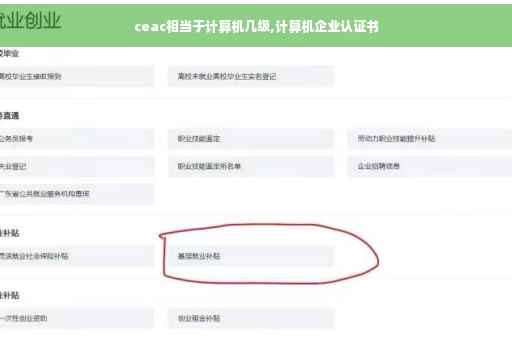 ceac相当于计算机几级,计算机企业认证书