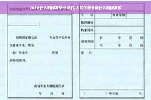 2018什么时间发毕业证书,大专生毕业证什么时候发放