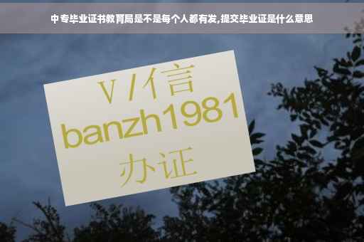 中专毕业证书教育局是不是每个人都有发,提交毕业证是什么意思