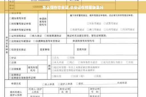 怎么保存毕业证,毕业证在档案袋里吗