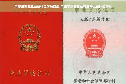 中专没拿毕业证算什么学历类型,中职学籍参加高考没考上算什么学历