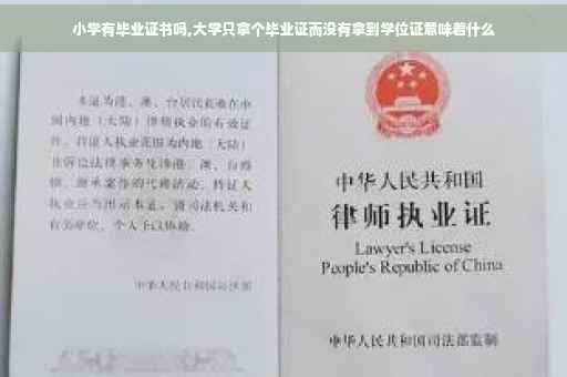 小学有毕业证书吗,大学只拿个毕业证而没有拿到学位证意味着什么