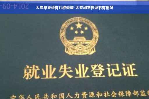 大专毕业证有几种类型-大专副学位证书有用吗