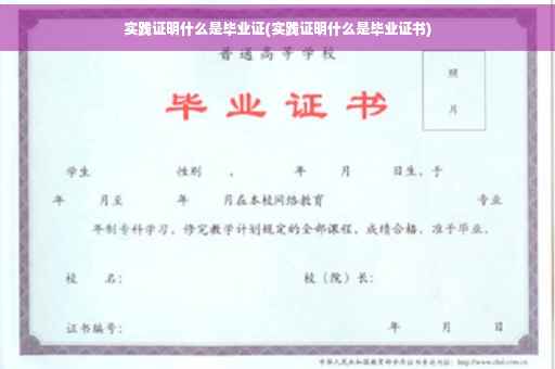 实践证明什么是毕业证(实践证明什么是毕业证书)