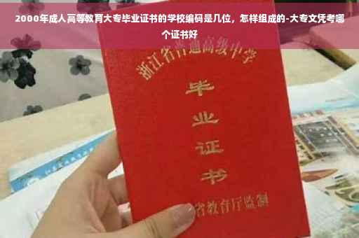 2000年成人高等教育大专毕业证书的学校编码是几位，怎样组成的-大专文凭考哪个证书好