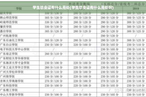 学生毕业证有什么用处(学生毕业证有什么用处吗)
