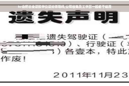hr会把毕业证和学位证给领导吗,公司收集员工学历一般都干嘛用
