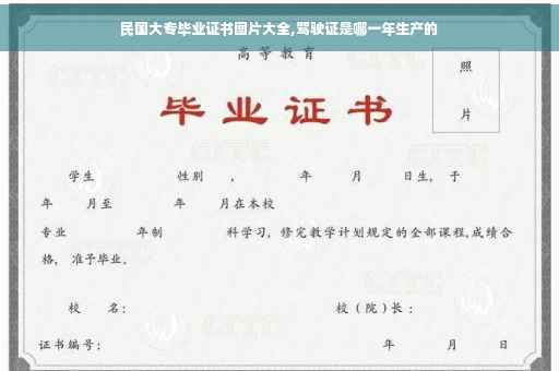 民国大专毕业证书图片大全,驾驶证是哪一年生产的