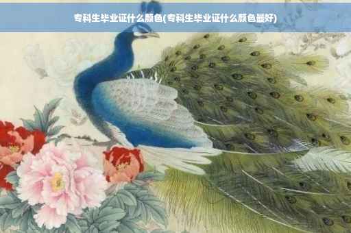 专科生毕业证什么颜色(专科生毕业证什么颜色最好)