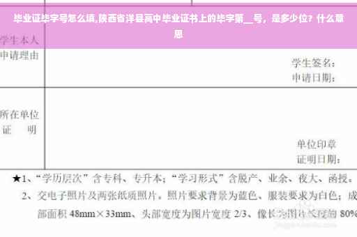 毕业证毕字号怎么填,陕西省洋县高中毕业证书上的毕字第__号，是多少位？什么意思