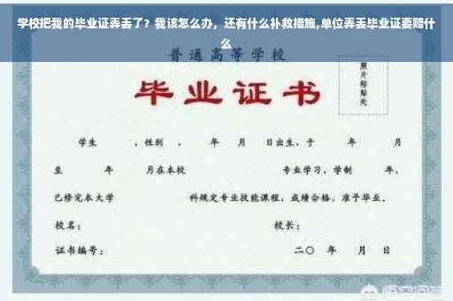 学校把我的毕业证弄丢了？我该怎么办，还有什么补救措施,单位弄丢毕业证要赔什么