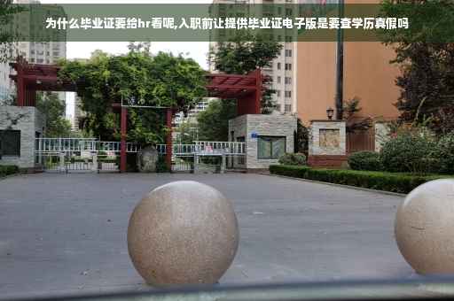 为什么毕业证要给hr看呢,入职前让提供毕业证电子版是要查学历真假吗