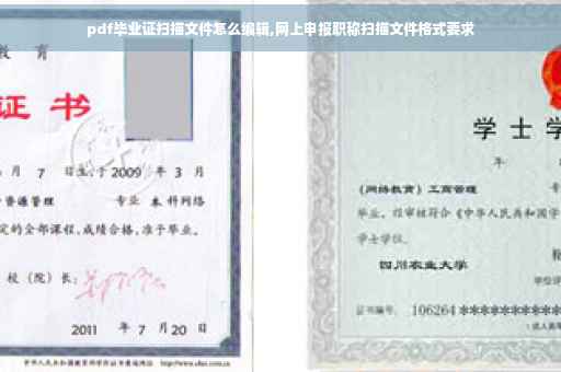 pdf毕业证扫描文件怎么编辑,网上申报职称扫描文件格式要求