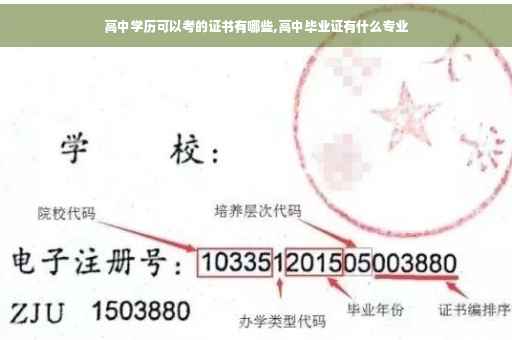 高中学历可以考的证书有哪些,高中毕业证有什么专业
