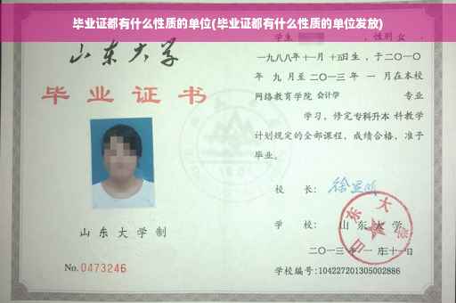 毕业证都有什么性质的单位(毕业证都有什么性质的单位发放)