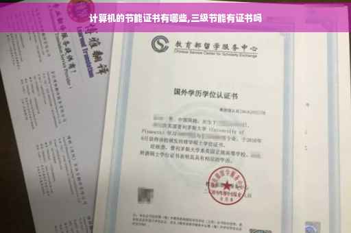 计算机的节能证书有哪些,三级节能有证书吗