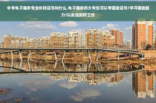 中专电子商务专业所持证书叫什么,电子商务的大专生可以考哪些证书?学习哪些能力?以此找到好工作