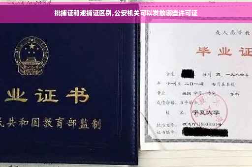 批捕证和逮捕证区别,公安机关可以发放哪些许可证
