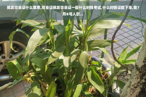 换发毕业证什么意思,结业证换发毕业证一般什么时候考试,什么时候证能下来,我7月8号入职...