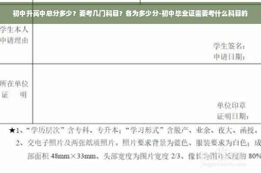 初中升高中总分多少？要考几门科目？各为多少分-初中毕业证需要考什么科目的