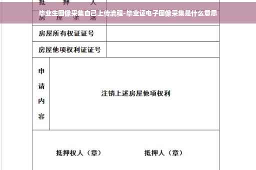 毕业生图像采集自己上传流程-毕业证电子图像采集是什么意思