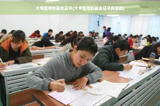 大专能考的基金证书(大专能考的基金证书有哪些)