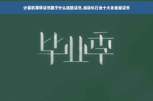 计算机等级证书属于什么技能证书,自动化行业十大含金量证书