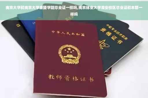 南京大学和南京大学金陵学院毕业证一样吗,南京林业大学淮安校区毕业证和本部一样吗