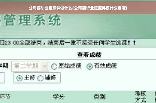 公司要毕业证原件做什么(公司要毕业证原件做什么用呢)