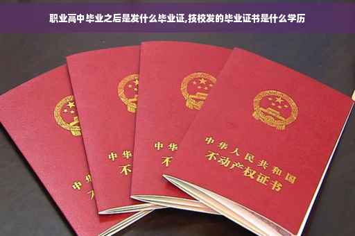 职业高中毕业之后是发什么毕业证,技校发的毕业证书是什么学历