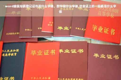 word编辑车辆登记证书是什么字体,数字是什么字体,毕业证上的一般都是什么字体 word编辑车辆登记证书是什么字体,数字是什么字体,毕业证上的一般都是什么字体