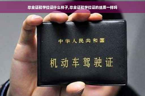 毕业证和学位证什么样子,毕业证和学位证的纸质一样吗