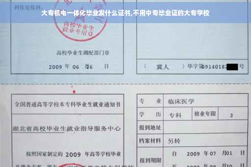 大专机电一体化毕业发什么证书,不用中专毕业证的大专学校