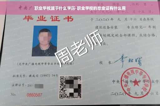 职业学校属于什么学历-职业学校的毕业证有什么用