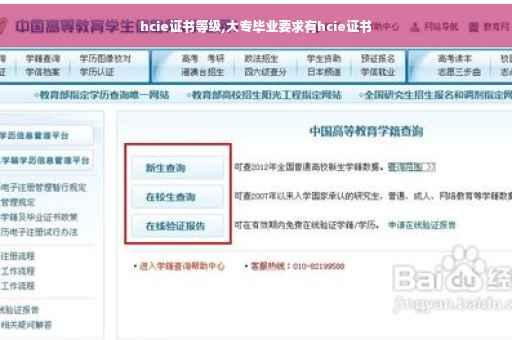hcie证书等级,大专毕业要求有hcie证书