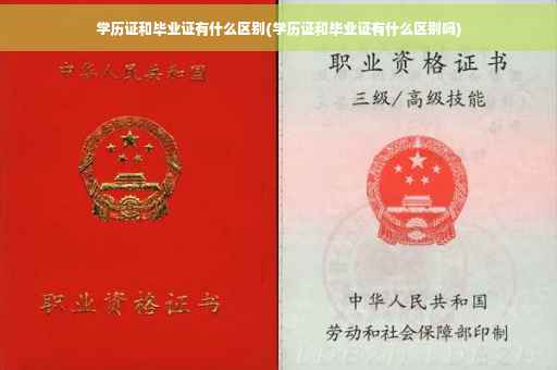 学历证和毕业证有什么区别(学历证和毕业证有什么区别吗)