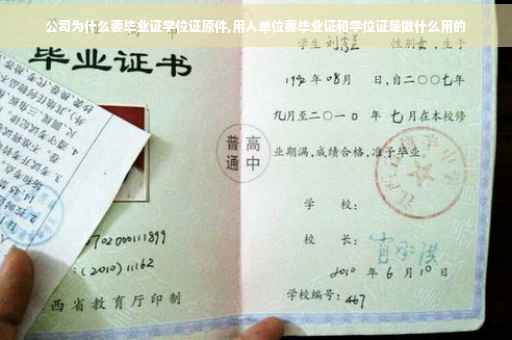 公司为什么要毕业证学位证原件,用人单位要毕业证和学位证是做什么用的