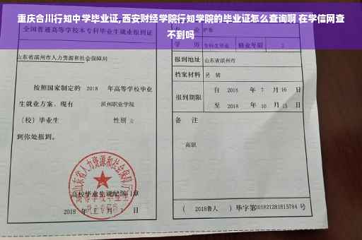 重庆合川行知中学毕业证,西安财经学院行知学院的毕业证怎么查询啊 在学信网查不到吗