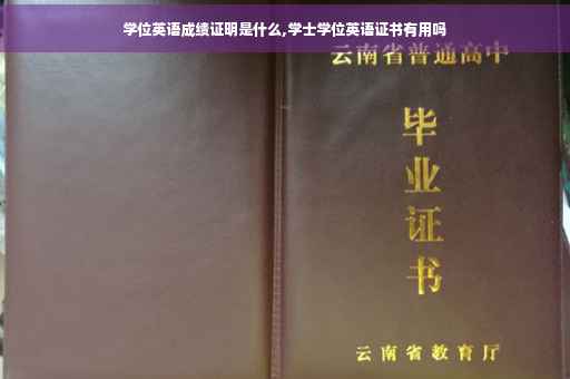 学位英语成绩证明是什么,学士学位英语证书有用吗