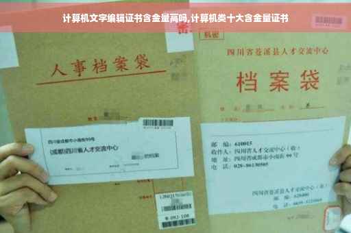 计算机文字编辑证书含金量高吗,计算机类十大含金量证书