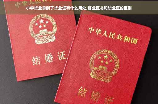 小学毕业拿到了毕业证有什么用处,结业证书和毕业证的区别
