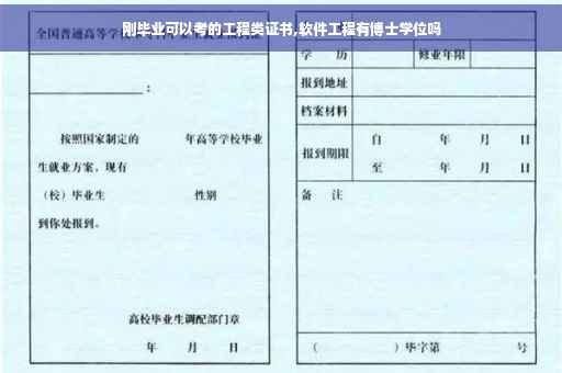 刚毕业可以考的工程类证书,软件工程有博士学位吗