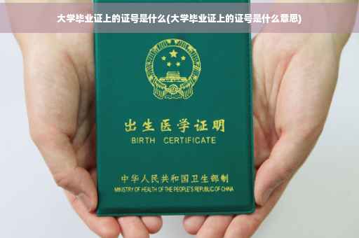 大学毕业证上的证号是什么(大学毕业证上的证号是什么意思)